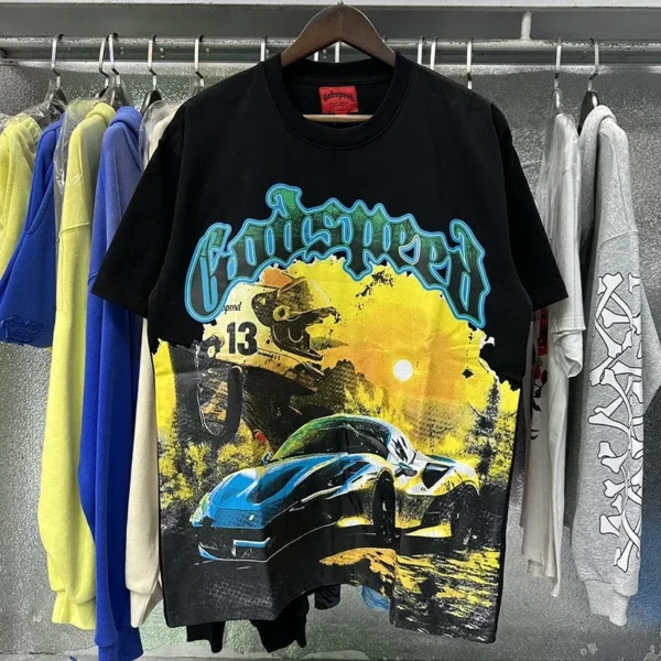 2025 GOD SPEED Life's A Gamble Big Face Godspeed Render Short Sleeve Men Women T-shirts O-Neck - AliExpress 200000343