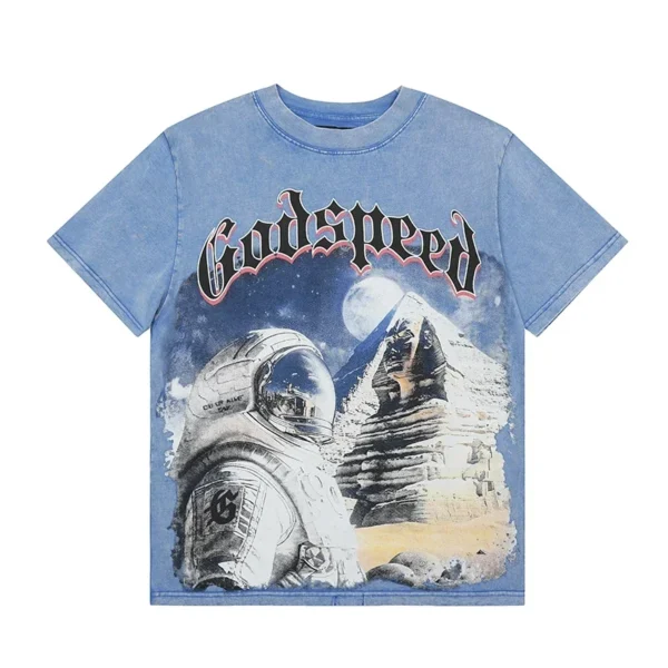 2025 GOD SPEED Life's A Gamble Big Face Godspeed High Quality Cotton Printing Oversize Short Sleeve Men Women O-Neck - AliExpress 200000343 - Image 2
