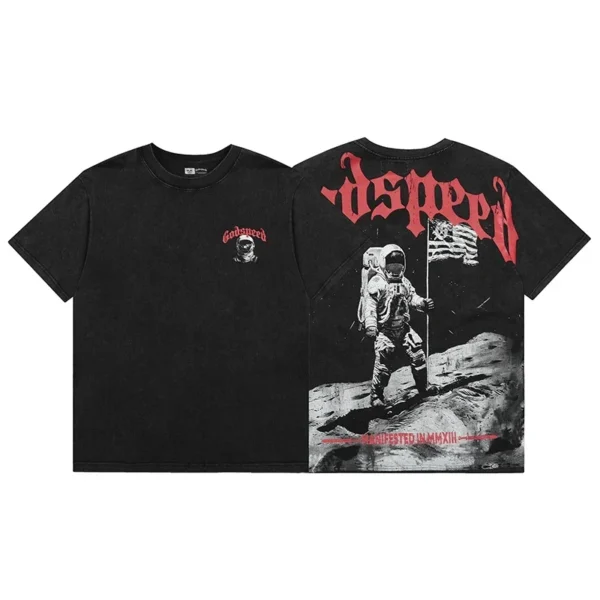 2025 GOD SPEED Life's A Gamble Big Face Godspeed High Quality Oversized Men Women Cotton O-Neck Dark Short Sleeve - AliExpress 200000343