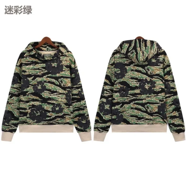 DENIM TEARS brand crosses Europe and America, selling best-selling foam hooded sweatshirts in camouflage for men and women - AliExpress 200000345 - Image 3
