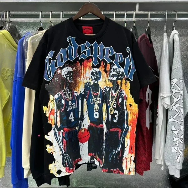 2025 GOD SPEED Life's A Gamble Big Face Godspeed Render Men Women Neck ONeck Short Sleeve Round Cotton T-shirts - AliExpress 200000343 - Image 6