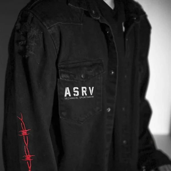 Skull Printing Denim Jacket Mens Harajuku Gothic Coats Vintage Halloween Clothes Spring Autumn Lightweight High Street Jacket - AliExpress 200000343 - Image 5