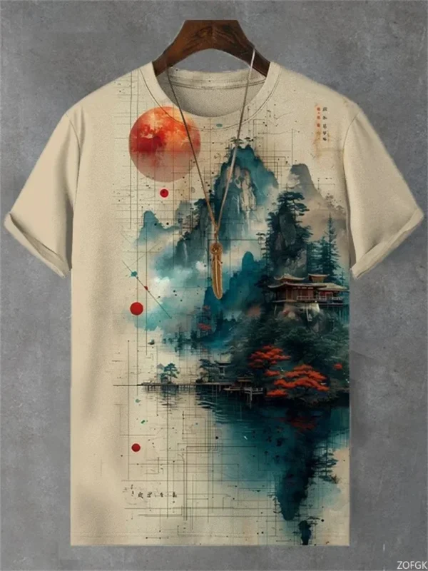 Japanese Ukiyo-e Graphic T Shirts For Men Fashion Trend Short Sleeve 3D Printed Summer T-shirts Cool Streetwear Harajuku Tees - AliExpress 1501 - Image 5