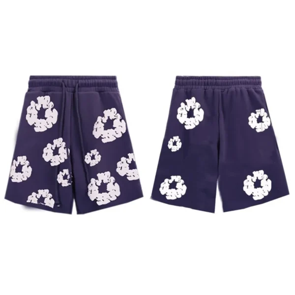DENIM TEARS brand European and American fashion trend cross-border hot selling kapok print men's summer beach shorts - AliExpress 200000343 - Image 5