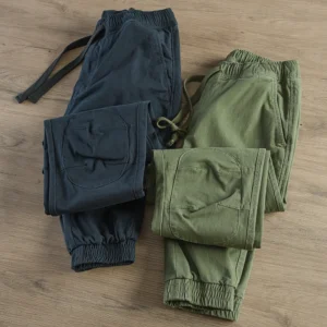 2024 Autumn New American Retro Heavyweight Woven Lumbering Cargo Pants Men's Simple 97% Cotton Washed Straight Casual Trousers - AliExpress 200000343