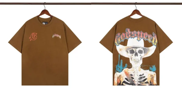 2025 Men's Women's Clothing GOD SPEED T-shirt Real Photo Play Baseball Pattern Letters Logo Print Godspeed Short Sleeve Loose Ca - AliExpress 200000343 - Image 2