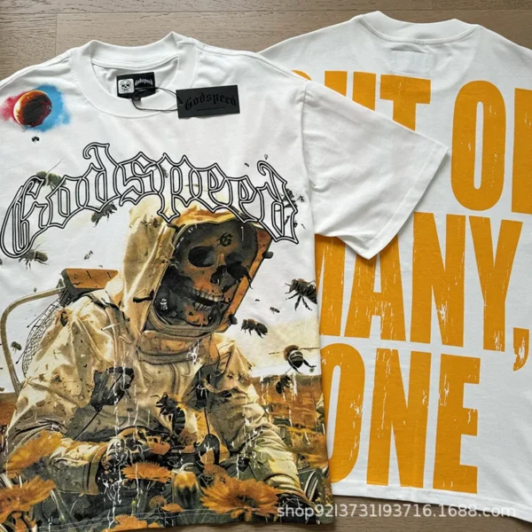 New beauty God skull speed rock band black short sleeve t-shirt trendy tops - AliExpress 200000343 - Image 5