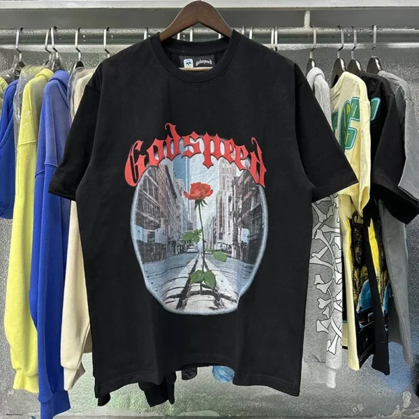 2025 GOD SPEED Life's A Gamble Big Face Godspeed Render Print Men Women Cotton O-Neck Short Sleeve T-shirts - AliExpress 200000343