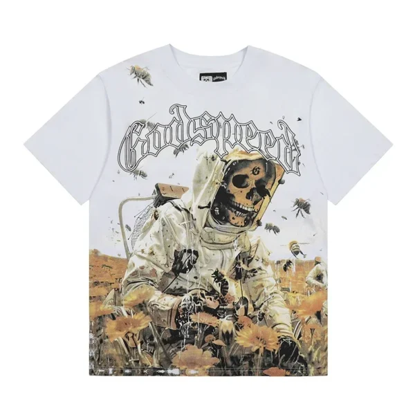 2025 GOD SPEED Life's A Gamble Big Face Godspeed Oversize Short Sleeve Men Women Cotton O-Neck High Quality T-shirts - AliExpress 200000343 - Image 2
