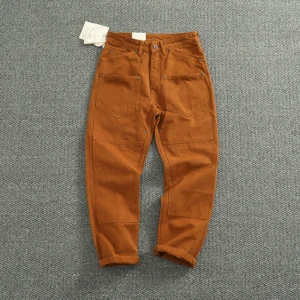 Amekaji American Retro Workwear Casual Pants for Men 2025 Spring Heavyweight Pocket Patchwork Loose Tapered Straight Cargo Pants - AliExpress 200000343