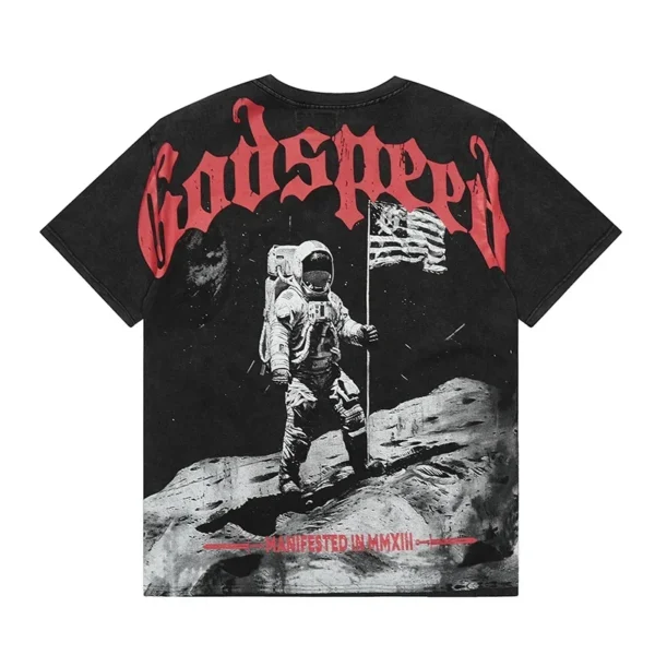 2025 GOD SPEED Life's A Gamble Big Face Godspeed High Quality Oversized Men Women Cotton O-Neck Dark Short Sleeve - AliExpress 200000343 - Image 3