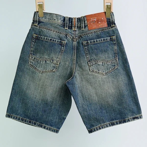 High Quality 12oz Selvedge Denim Shorts Men's American Retro Washed 100% Cotton Jeans Shorts Trendy Casual Summer Style 5KM - AliExpress 200000343 - Image 2