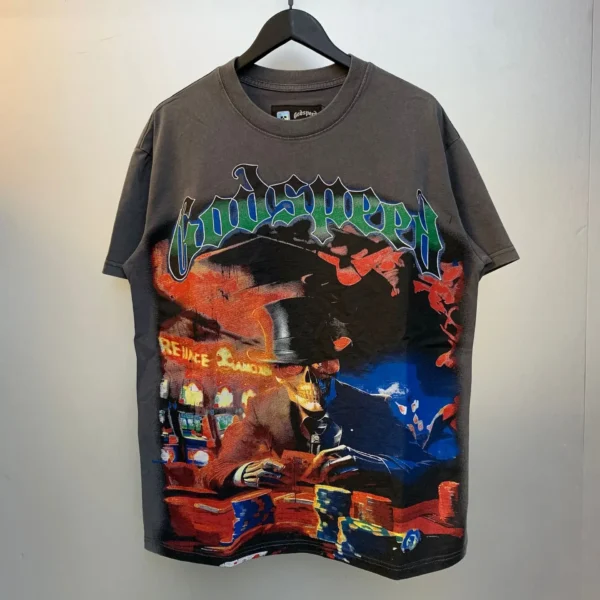 2025 Harajuku Hip Hop GOD SPEED T-shirt Car Skeleton Print Streetwear Men Women Loose Casual Summer New Godspeed Short Sleeve Te - AliExpress 200000343 - Image 4