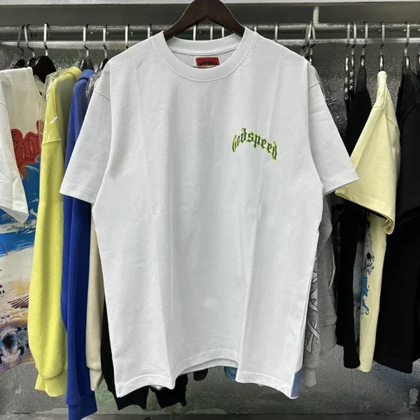 2025 GOD SPEED Life's A Gamble Big Face Godspeed Render Print Men Women Short Sleeve Round Cotton T-shirts O-Neck - AliExpress 200000343 - Image 3