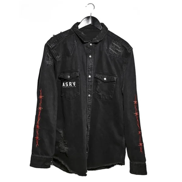 Skull Printing Denim Jacket Mens Harajuku Gothic Coats Vintage Halloween Clothes Spring Autumn Lightweight High Street Jacket - AliExpress 200000343 - Image 6