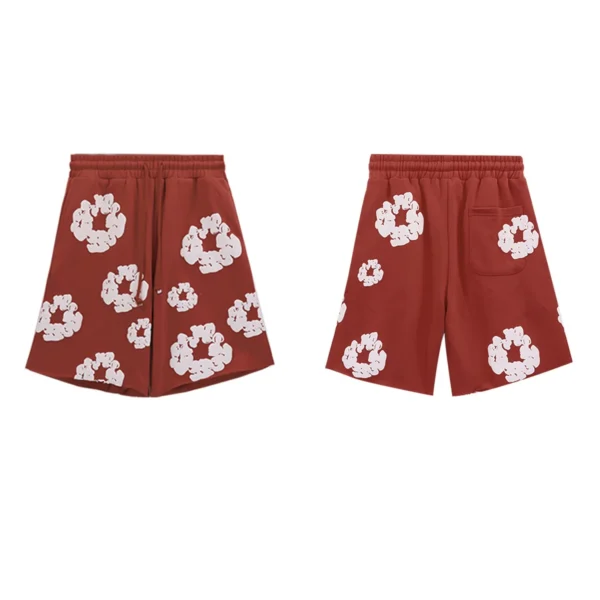 DENIM TEARS brand European and American fashion trend cross-border hot selling kapok print men's summer beach shorts - AliExpress 200000343 - Image 2