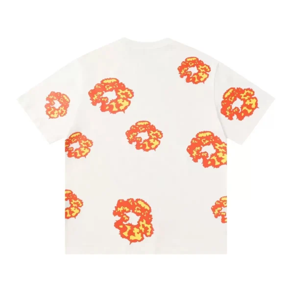 DENIM TEARS Cross border Hot selling Foam Cotton Flower Short sleeved T-shirt American Trendy Brand Men and Women - AliExpress 200000345 - Image 4