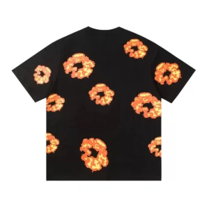 DENIM TEARS Cross border Hot selling Foam Cotton Flower Short sleeved T-shirt American Trendy Brand Men and Women - AliExpress 200000345
