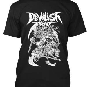 New POPULAR Devilish Trio American Retro Art Classic Logo T Shirt S 4XL - AliExpress 200000343