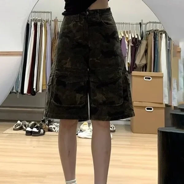 2025 Summer New Men's Camouflage Work Shorts American Retro Fashion Trend Street Hip-Hop Loose Breathable Niche Men's Bottoms - AliExpress 200000343 - Image 2