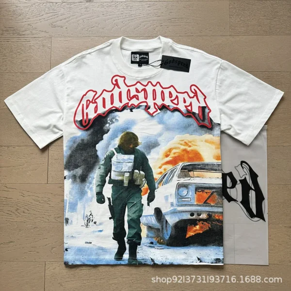 New beauty God skull speed rock band black short sleeve t-shirt trendy tops - AliExpress 200000343 - Image 3